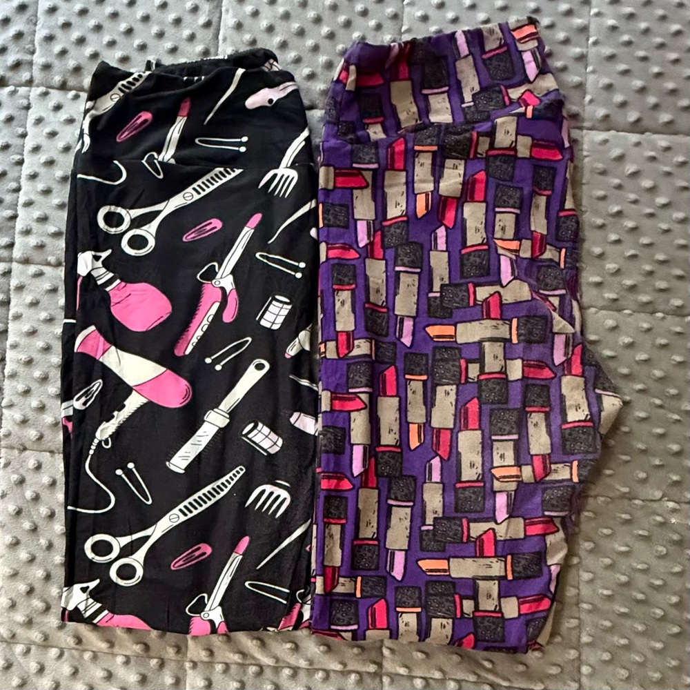 LuLaRoe T/C Beauty Theme Leggings Set